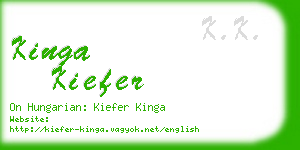 kinga kiefer business card